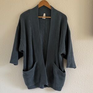 Pact Luxe Knit Open Coatigan Ribbed Knit Cardigan
